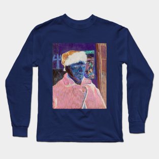 Van Gogh Interactive Negative Filter T-Shirt #2 By Red&Blue Long Sleeve T-Shirt